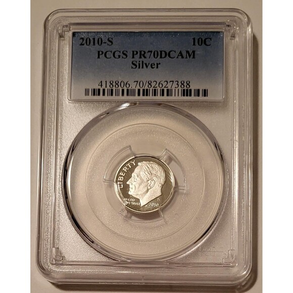 2010 S Silver Roosevelt Dime Proof PR70 DCAM PCGS - Picture 1 of 2